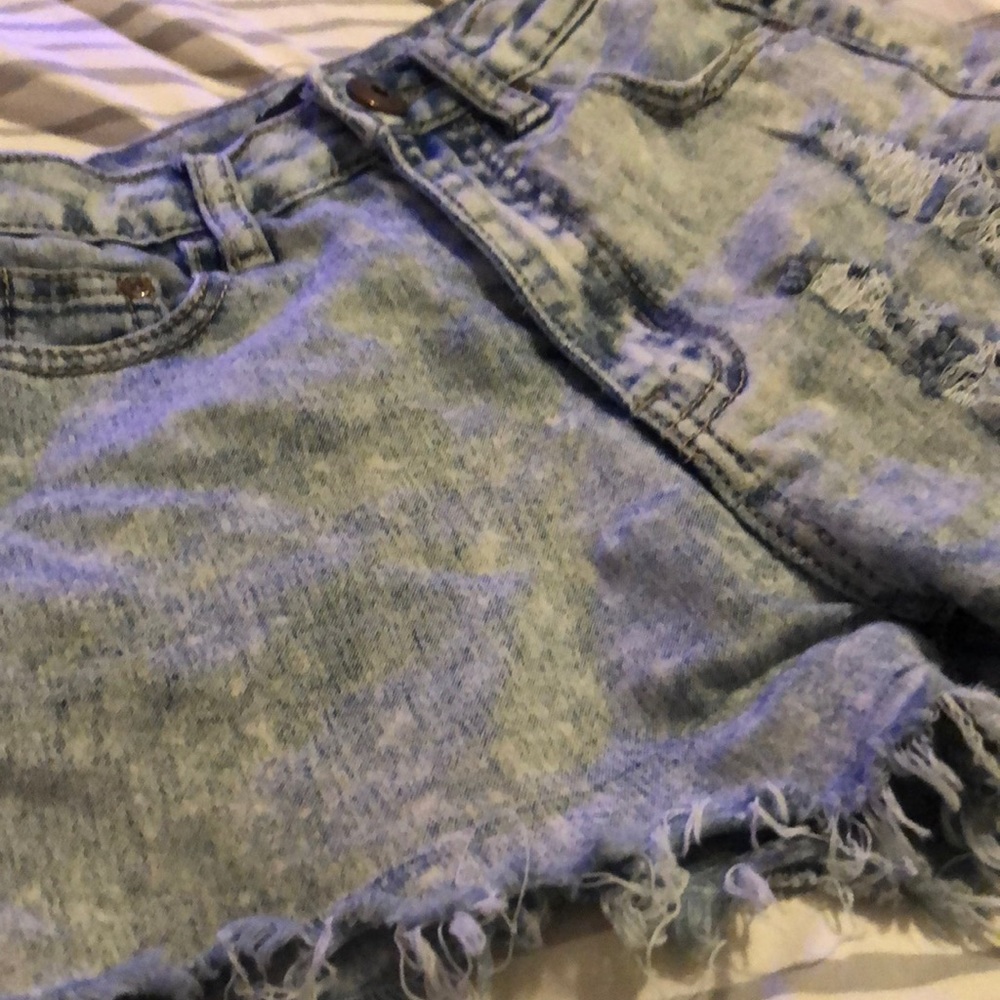 High Waisted Jean Shorts - Picture 3 of 5